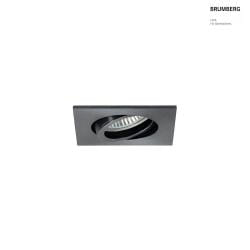 recessed luminaire TIRREL-S square, swivelling, with spacer GU10 IP20, powder coated, black 50W