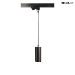 3-phase pendant luminaire LUCEA DTW Dim-To-Warm IP20, deep black dimmable