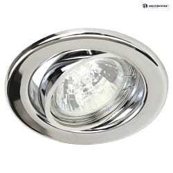 Heitronic Recessed spot max. 50W with aluminum reflector, swiveling, chrome