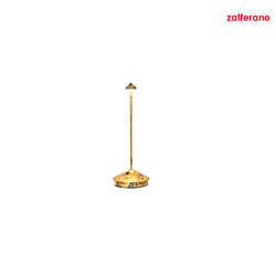 battery table lamp PINA TAVOLO PRO IP54, black, gold leaf dimmable